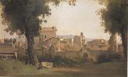 Jean Baptiste Camille  Corot Vue des Jardins Farnese a Rome (mk11) Spain oil painting reproduction